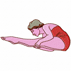 Swimming Embroidery Design 8